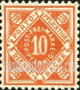 FindYourStampsValue: WURTTEMBERG OFFICIAL - Numeral Value