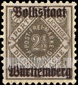 FindYourStampsValue: WURTTEMBERG OFFICIAL - Numeral Value: Official Stamps of 1906-19 Overprinted