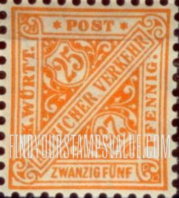 FindYourStampsValue: WURTTEMBERG OFFICIAL - Numeral Value
