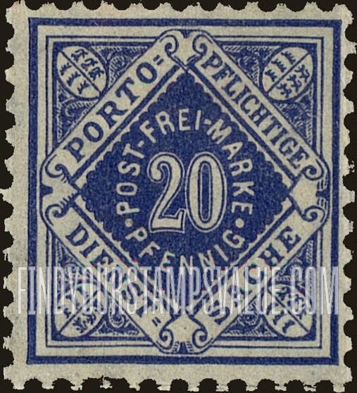 FindYourStampsValue: WURTTEMBERG OFFICIAL - Numeral Value