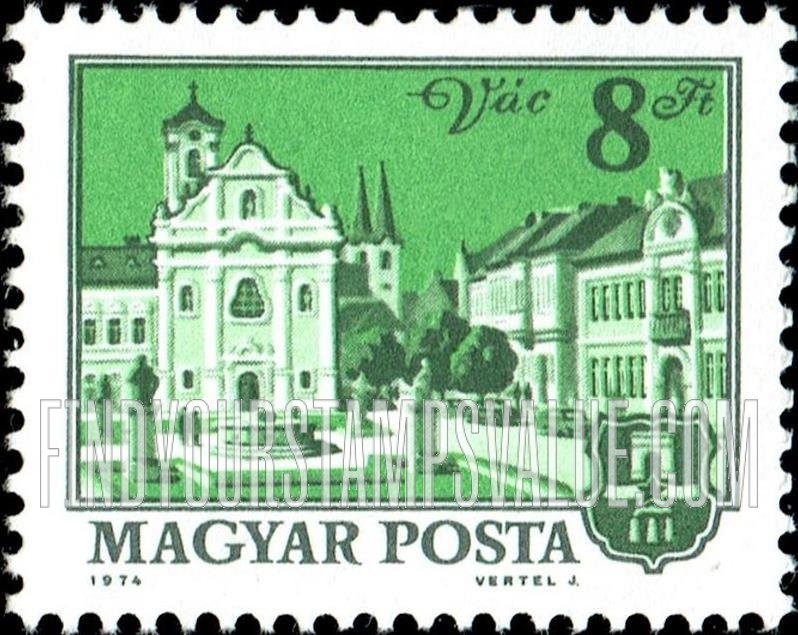 FindYourStampsValue: Building Type of 1972: Church and city hall, Vac