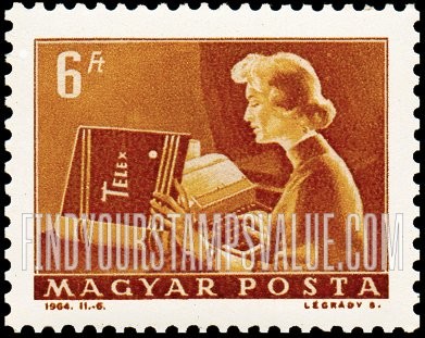 FindYourStampsValue: Woman teletypist