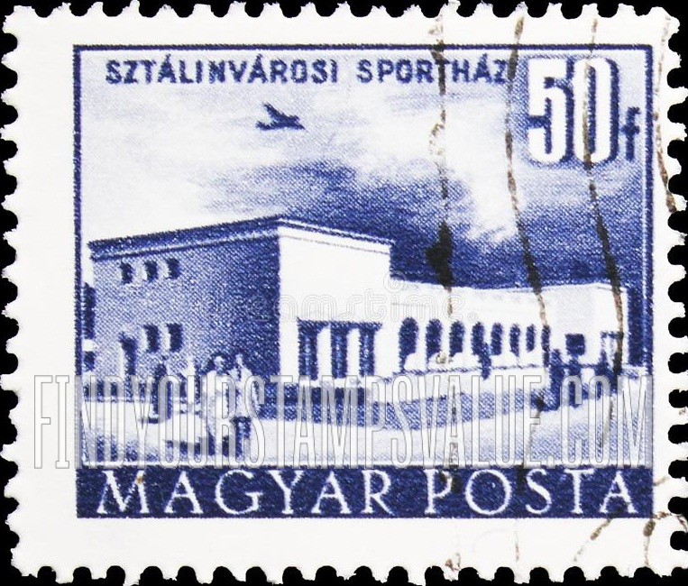FindYourStampsValue: Building Types of 1951: Sports building, Stalinvaros