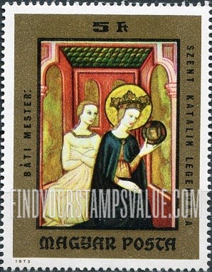 FindYourStampsValue: Paintings: Legend of St. Catherine of Alexandria