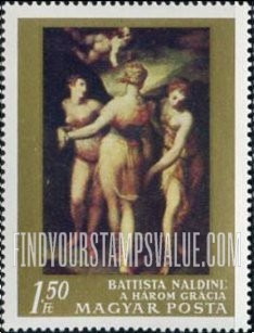 FindYourStampsValue: Italian Paintings: The Three Graces, by Battista Naldini