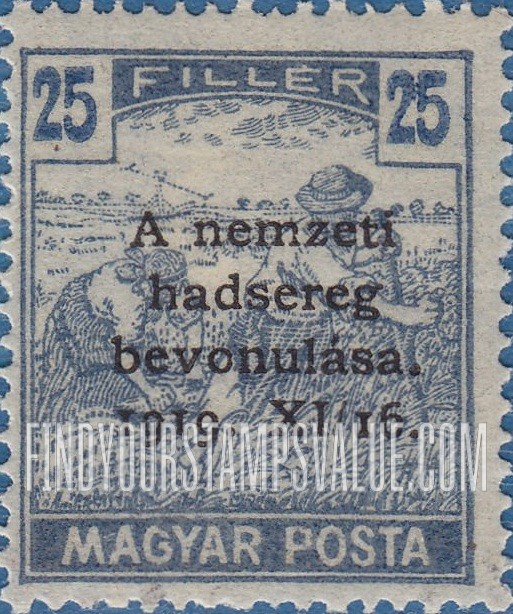 FindYourStampsValue: Harvesting Wheat: Stamps of 1919 Overprinted in Black