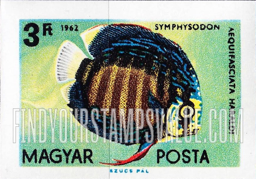 FindYourStampsValue: Tropical Fish: Symphysodon aequifasciata haraldi