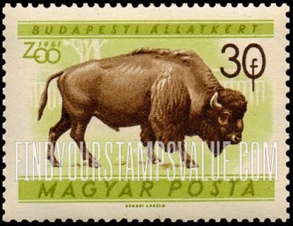 FindYourStampsValue: Animals: Bison, horizontal