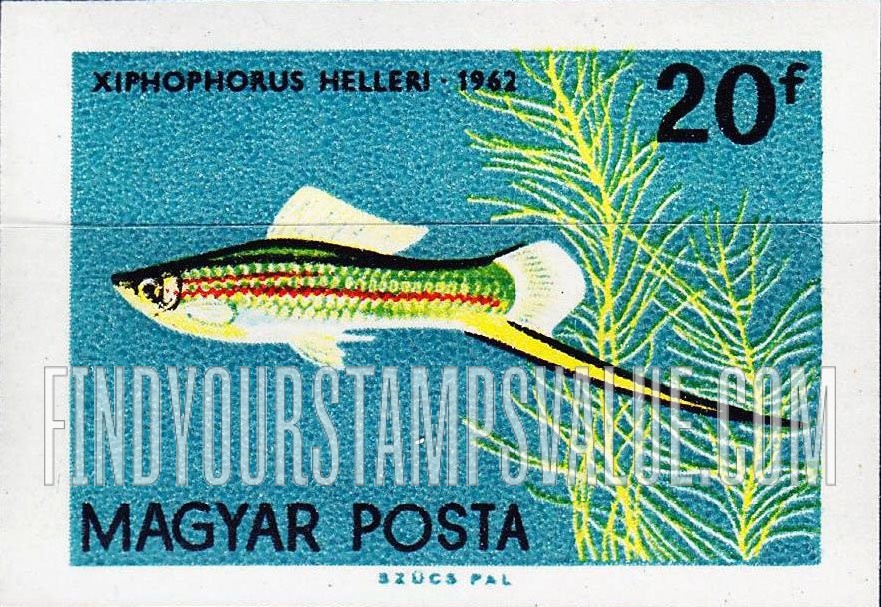 FindYourStampsValue: Tropical Fish: Xiphophorus Helleri