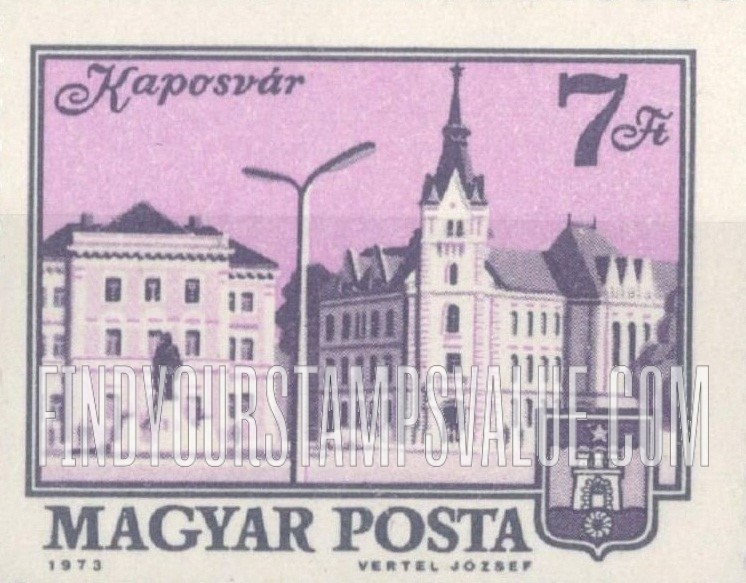 FindYourStampsValue: Town Hall, Kaposvar