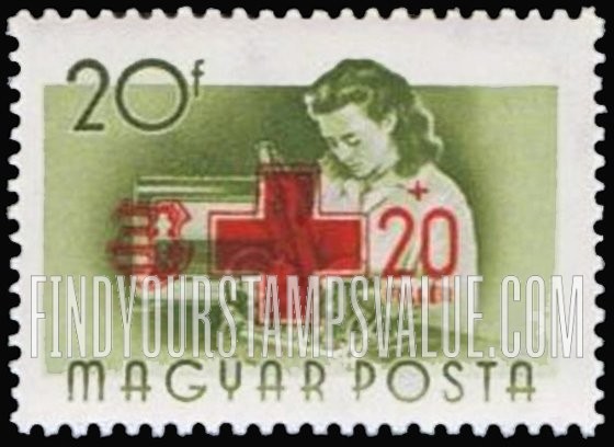 FindYourStampsValue: Stamps of 1955 Surcharged in Red: Radio assembler
