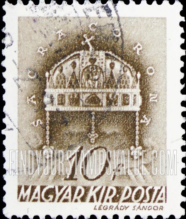 FindYourStampsValue: Crown of Saint Stephen: Types of 1939