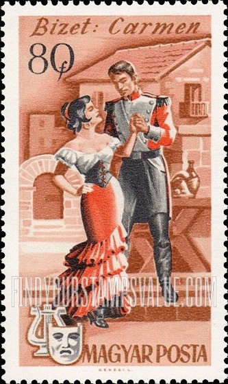 FindYourStampsValue: Opera Scenes: Carmen, by Bizet, vertical