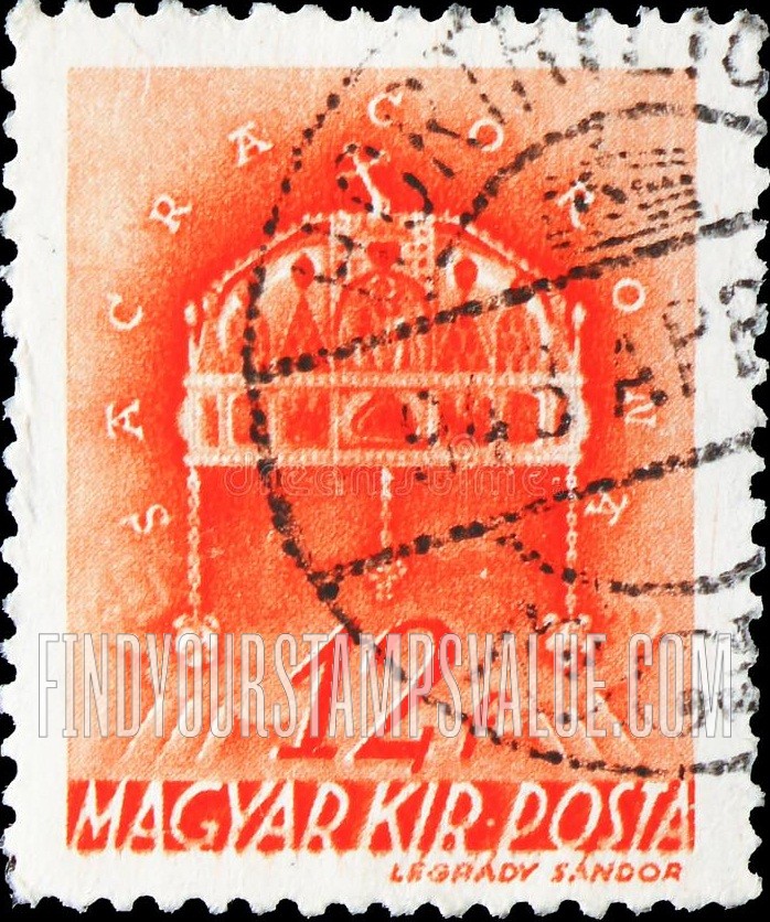 FindYourStampsValue: Crown of Saint Stephen: Types of 1939