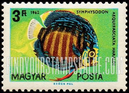FindYourStampsValue: Tropical Fish: Symphysodon aequifasciata haraldi
