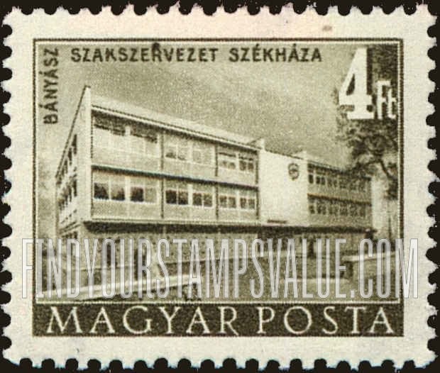 FindYourStampsValue: Building Types of 1951: Miners' union headquarters