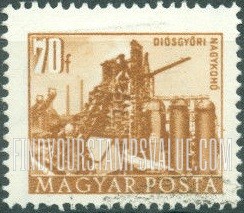FindYourStampsValue: Building Types of 1951: Blast furnace, Diosgyor