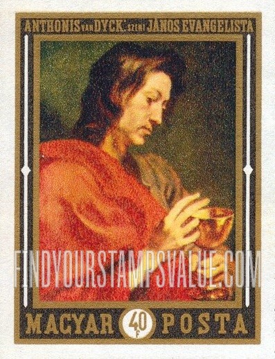 FindYourStampsValue: Dutch Paintings: Saint John the Evangelist, by Anthony Van Dyck