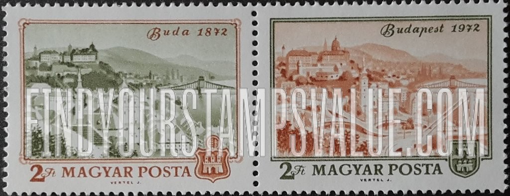 FindYourStampsValue: Buda and Budapest, 1972