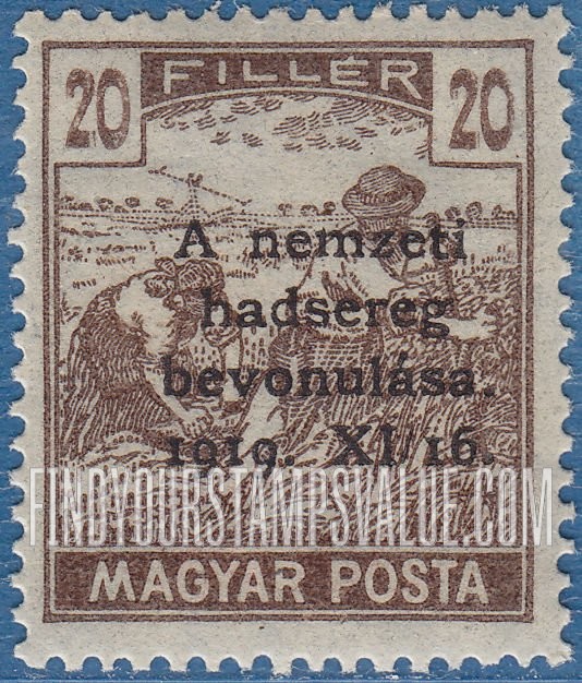 FindYourStampsValue: Harvesting Wheat: Stamps of 1919 Overprinted in Black