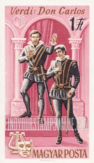 FindYourStampsValue: Opera Scenes: Don Carlos, by Verdi, vertical
