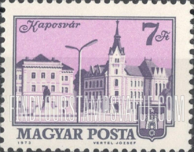 FindYourStampsValue: Town Hall, Kaposvar