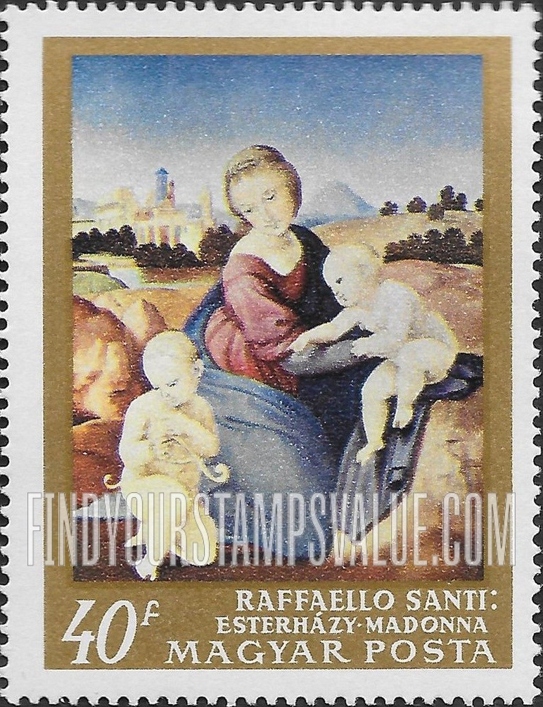 FindYourStampsValue: Italian Paintings: Esterhazy Madonna, by Raphael