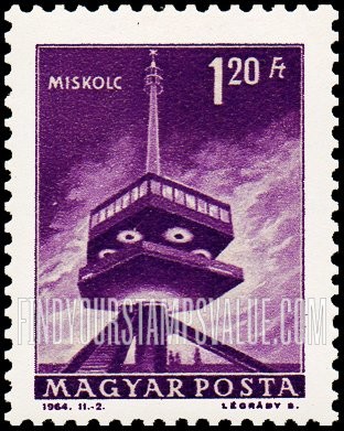 FindYourStampsValue: Television transmitter, Miskolc, vertical