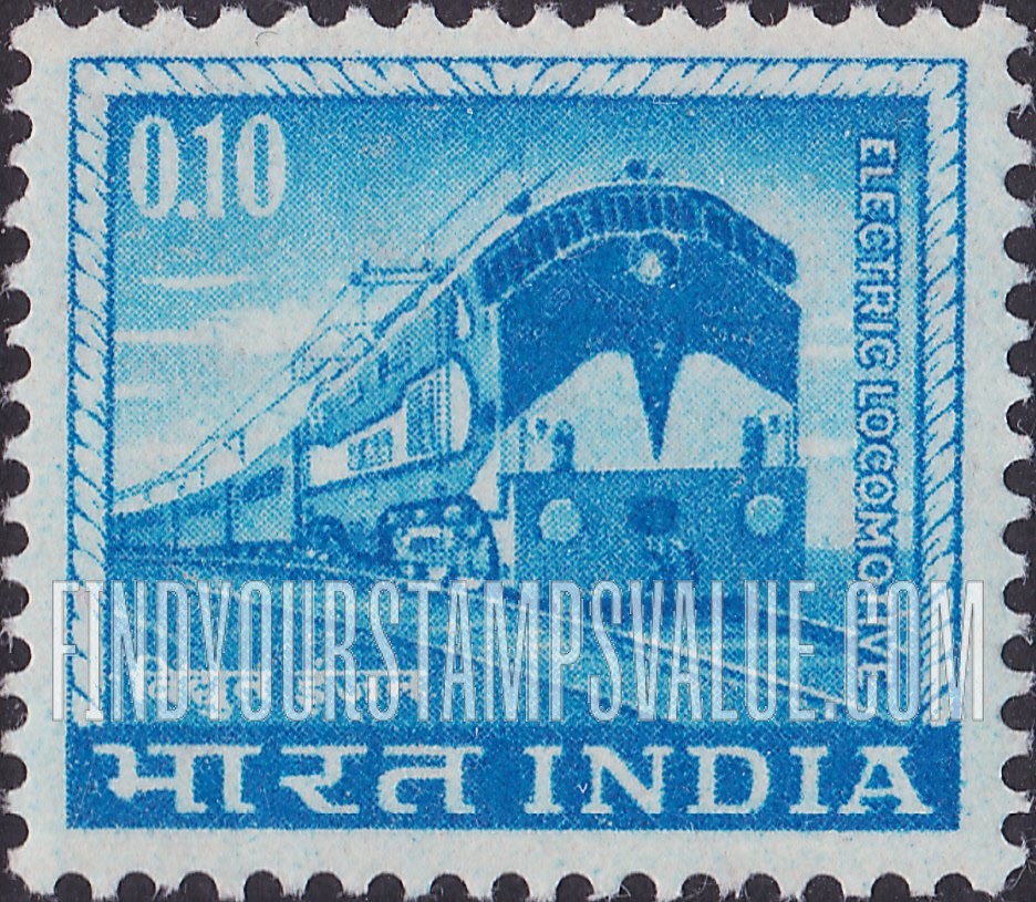 FindYourStampsValue: Republic of India: Electric locomotive - भारत गणराज्य: विद्युत रेल इंजन