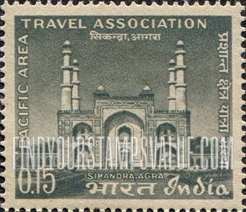 FindYourStampsValue: Republic of India: Tomb of Akbar the Great, Sikandra - भारत गणराज्य: अकबर का मक़बरा, सिकंदरा