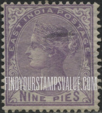 FindYourStampsValue: Crown Colony: Queen Victoria - क्राउन कालोनी: महारानी विक्टोरिया