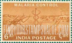 FindYourStampsValue: Republic of India: Malaria Control - भारत गणराज्य: मलेरिया का नियंत्रण