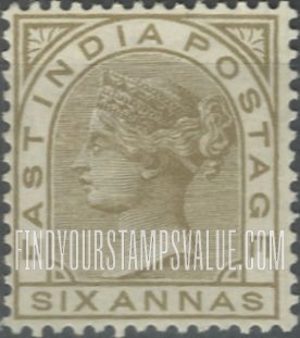 FindYourStampsValue: Crown Colony: Queen Victoria - क्राउन कालोनी: महारानी विक्टोरिया