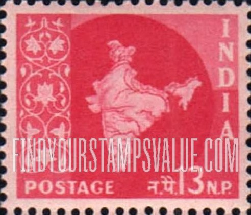 FindYourStampsValue: Republic of India: Map of India - भारत गणराज्य: भारत का नक़्शा