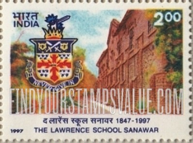 FindYourStampsValue: Republic of India: The Lawrence School, Sanawar, 150th anniversary - भारत गणराज्य: द लोरेंस स्कूल, सनावर, 150वीं वर्षगाँठ