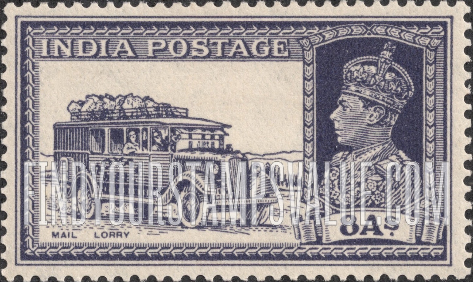 FindYourStampsValue: Empire: Mail Lorry - साम्राज्य: डाक लॉरी