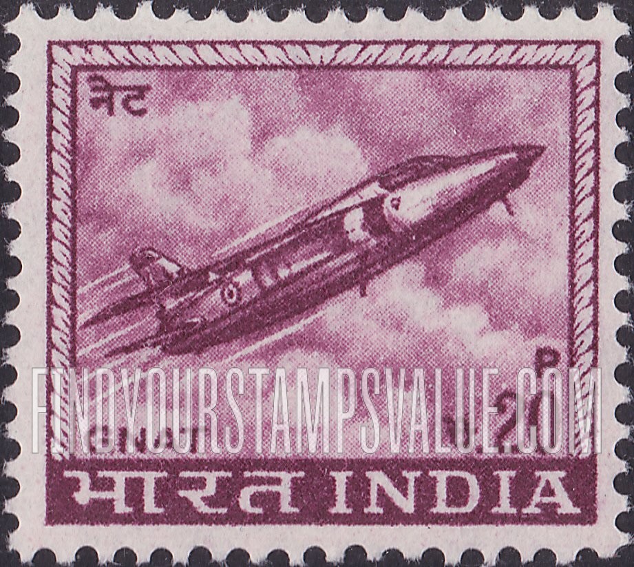 FindYourStampsValue: Republic of India: Gnat plane - भारत गणराज्य: नेट विमान