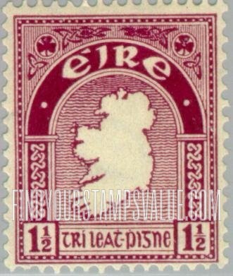 FindYourStampsValue: Map of Ireland: Type of 1922-23