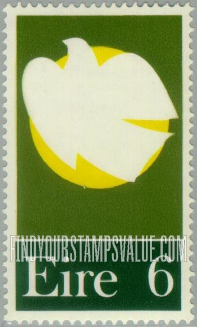 FindYourStampsValue: Dove Soaring Past Rising Moon