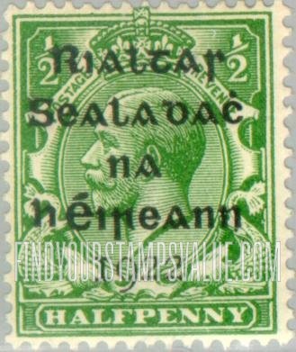FindYourStampsValue: King George V: Overprinted in Black in Glossy Black Ink
