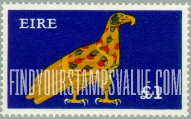 FindYourStampsValue: Eagle, from ancient manuscript: Types of 1968-69