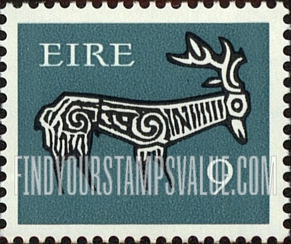 FindYourStampsValue: Stag from ancient bowl, Kent: Types of 1968-69