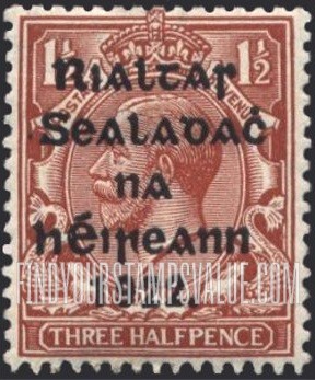 FindYourStampsValue: King George V: Overprinted in Black in Glossy Black Ink