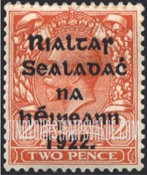 FindYourStampsValue: King George V: Overprinted in Black in Glossy Black Ink