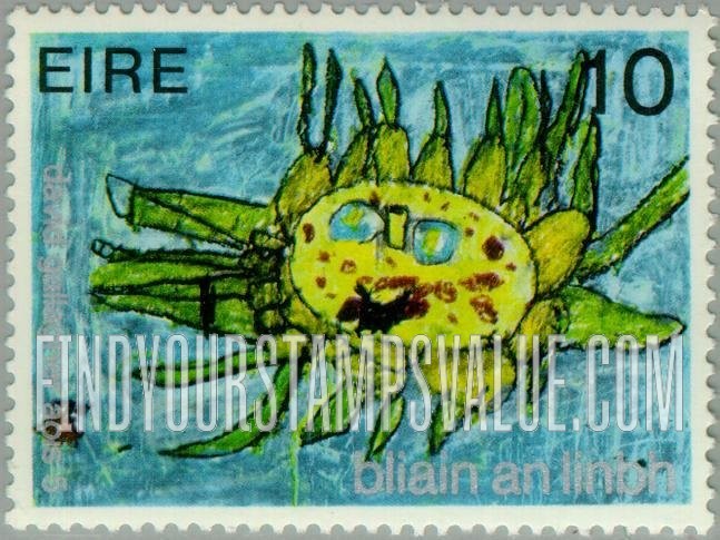 FindYourStampsValue: Children’s Drawings: A Happy Flower