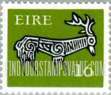 FindYourStampsValue: Stag from ancient bowl, Kent: Types of 1968