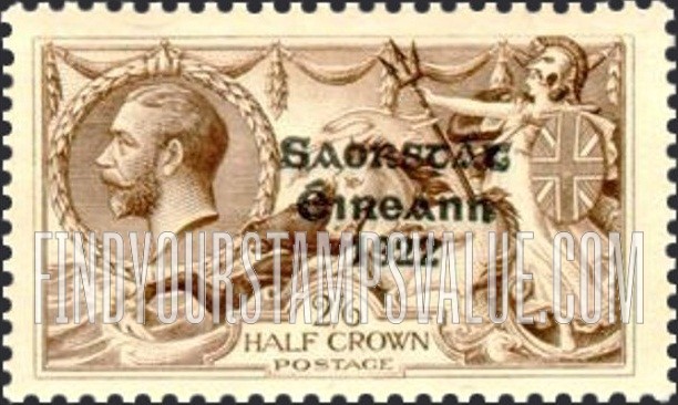 FindYourStampsValue: “Britannia Rule the Waves”: Overprinted in Black or Gray Black