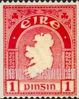 FindYourStampsValue: Map of Ireland: Type of 1922-23