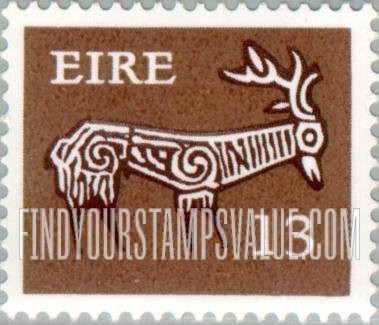 FindYourStampsValue: Stag from ancient bowl, Kent: Types of 1968