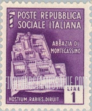 FindYourStampsValue: Monte Cassino Abbey